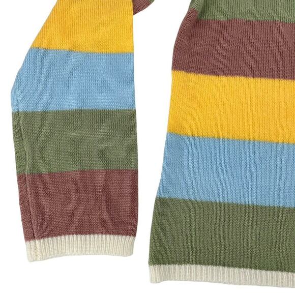 NWT So It Is Deja Vu Cardigan Seafoam Stripe Coquette Collar Large - Picture 5 of 8